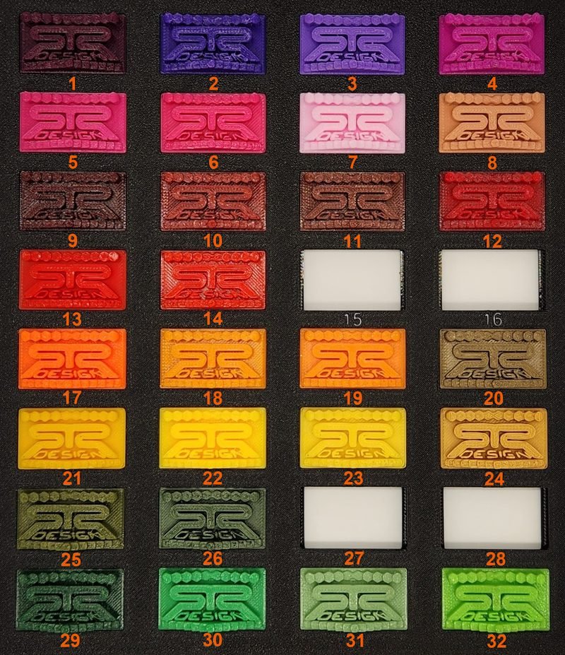 SR Design 3D Color Options 2 - numbered swatches